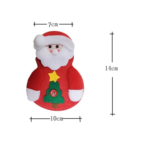 

4pcs santa claus snowman elk knife and fork storage bag christmas decoration colormix colorful