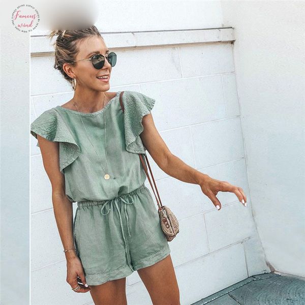 summer playsuits women jumpsuit short cotton linen casual ruffles elastic waist rompers overalls mono mujer, Black;white
summer playsuits women jumpsuit short cotton linen casual ruffles elastic waist rompers overalls mono mujer, Black;white