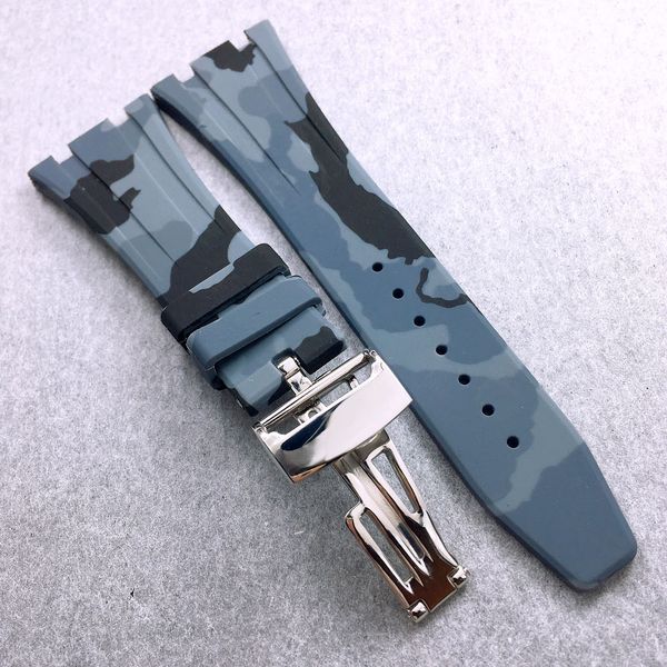 26mm Camouflage luxury high quality Rubber 18mm Deployment Clasp Strap for AP A P Royal Oak
26mm Camouflage luxury high quality Rubber 18mm Deployment Clasp Strap for AP A P Royal Oak