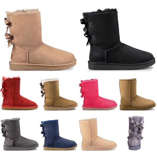 with socks 2020 women classic snow boots long ankle short bow fur designer boots for winter black chestnut boot casual platform shoes, White;red
with socks 2020 women classic snow boots long ankle short bow fur designer boots for winter black chestnut boot casual platform shoes, White;red