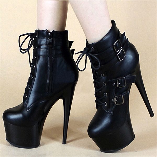 new women 20cm thin high-heels platform shoes night club party pole dancing shoes ankle boots dance shoes, Black
new women 20cm thin high-heels platform shoes night club party pole dancing shoes ankle boots dance shoes, Black