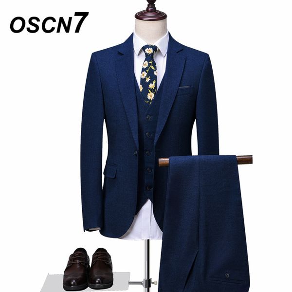 oscn7 navy blue tailor made suit men 3 piece fashion wedding suits for men slim fit leisure customize made suit, White;black
oscn7 navy blue tailor made suit men 3 piece fashion wedding suits for men slim fit leisure customize made suit, White;black
