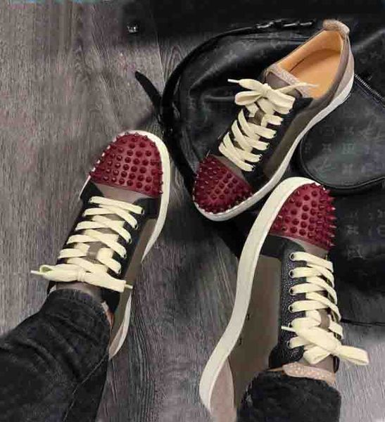 red soles men sneakers casual suede spikes sneakers men lowcut red bottom low sneaker rivets shoes fashion studs trainers shoe 35-47, Black
red soles men sneakers casual suede spikes sneakers men lowcut red bottom low sneaker rivets shoes fashion studs trainers shoe 35-47, Black