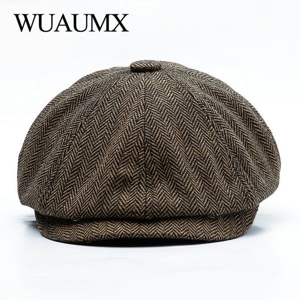 wuaumx autumn winter newsboy caps men and women warm tweed octagonal hat for male detective hats retro flat caps chapeau ly191228, Blue;gray
wuaumx autumn winter newsboy caps men and women warm tweed octagonal hat for male detective hats retro flat caps chapeau ly191228, Blue;gray