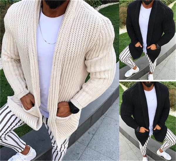 mens designer cardigan sweaters autumn casual slim solid color long sleeved v-neck cardigan mens fashion sweaters, White;black
mens designer cardigan sweaters autumn casual slim solid color long sleeved v-neck cardigan mens fashion sweaters, White;black
