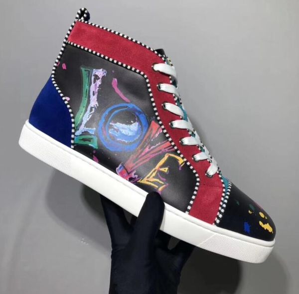 new luxury fashion men sneakers for red bottom shoes france men flat men's flats graffiti print walking trainers wedding party, Black
new luxury fashion men sneakers for red bottom shoes france men flat men's flats graffiti print walking trainers wedding party, Black