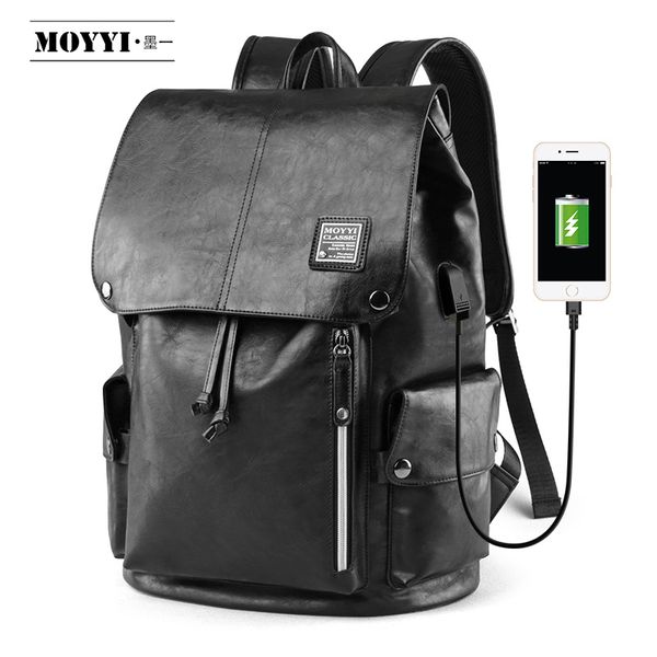 moyyi men backpack external usb charge waterproof backpack fashion pu leather travel bag casual school leather bookbags
moyyi men backpack external usb charge waterproof backpack fashion pu leather travel bag casual school leather bookbags