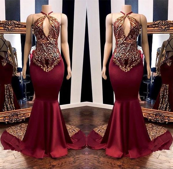 2019 burgundy halter satin mermaid long prom dresses lace applique criss cross floor length formal party evening dresses bc1302, Black
2019 burgundy halter satin mermaid long prom dresses lace applique criss cross floor length formal party evening dresses bc1302, Black