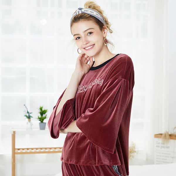 women loose pajamas pleuche solid color sleepwear home clothes female autumn and winter pullover nightshirt leisure wear sr929, Blue;gray
women loose pajamas pleuche solid color sleepwear home clothes female autumn and winter pullover nightshirt leisure wear sr929, Blue;gray