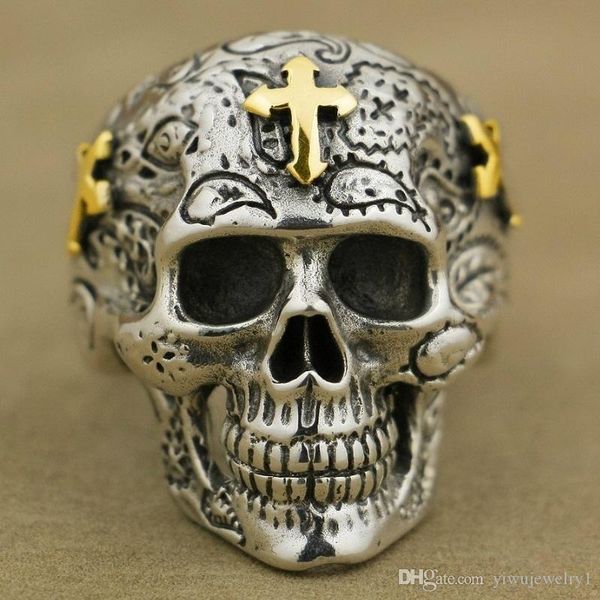 vintage titanium steel horror cricket cross ring gothic stainless steel men's cycling silver ring american size 7~14
vintage titanium steel horror cricket cross ring gothic stainless steel men's cycling silver ring american size 7~14