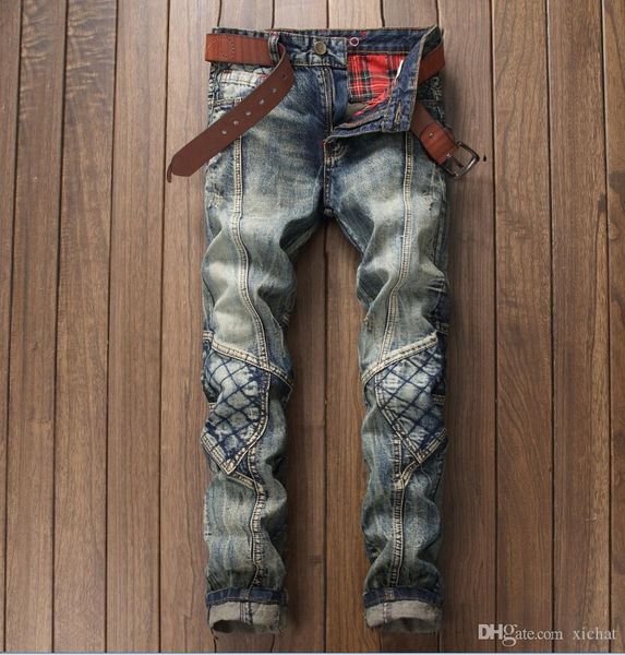 mens ripped retro panelled jeans new designer men famous brand slim fit blenched biker denim pants 600, Blue
mens ripped retro panelled jeans new designer men famous brand slim fit blenched biker denim pants 600, Blue