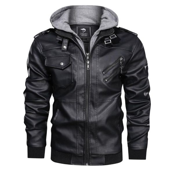 new men leather jackets spring casual pu motorcycle jacket men biker leather coats hooded male outwear brand clothing eu size, Black
new men leather jackets spring casual pu motorcycle jacket men biker leather coats hooded male outwear brand clothing eu size, Black