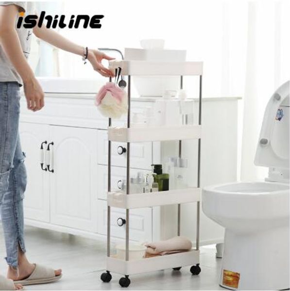 2/3/4 layer gap kitchen storage rack slim slide tower movable assemble plastic bathroom shelf wheels space saving organizer
2/3/4 layer gap kitchen storage rack slim slide tower movable assemble plastic bathroom shelf wheels space saving organizer