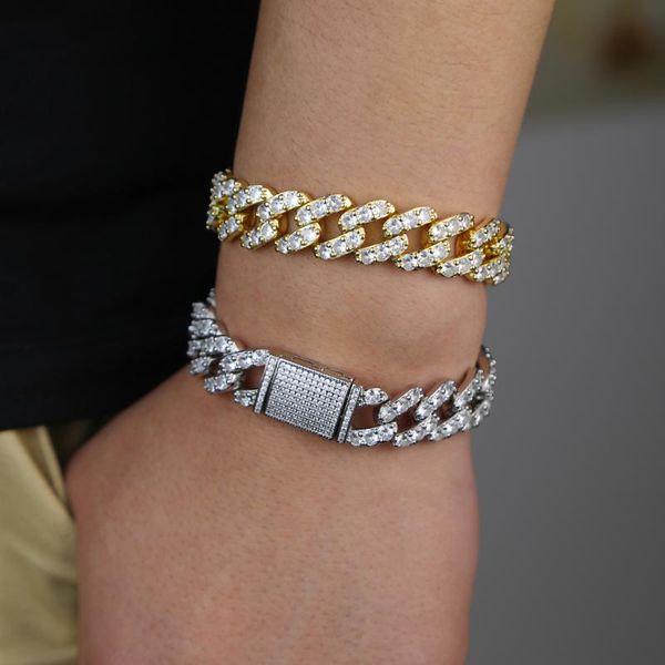 hip hop bling iced out men's rapper bracelet full rhinestone pave gold color miami cuban link chain bracelets for men jewelry, Golden;silver
hip hop bling iced out men's rapper bracelet full rhinestone pave gold color miami cuban link chain bracelets for men jewelry, Golden;silver
