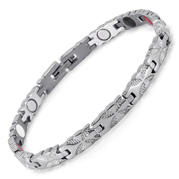 women jewelry stainless steel healing magnetic bio energy bracelet for women accessory silver bracelets, Black
women jewelry stainless steel healing magnetic bio energy bracelet for women accessory silver bracelets, Black