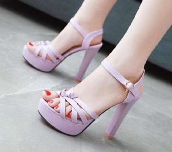 2019 women's sandals in summer with new style high heel coarse heel waterproof table @32, Black
2019 women's sandals in summer with new style high heel coarse heel waterproof table @32, Black