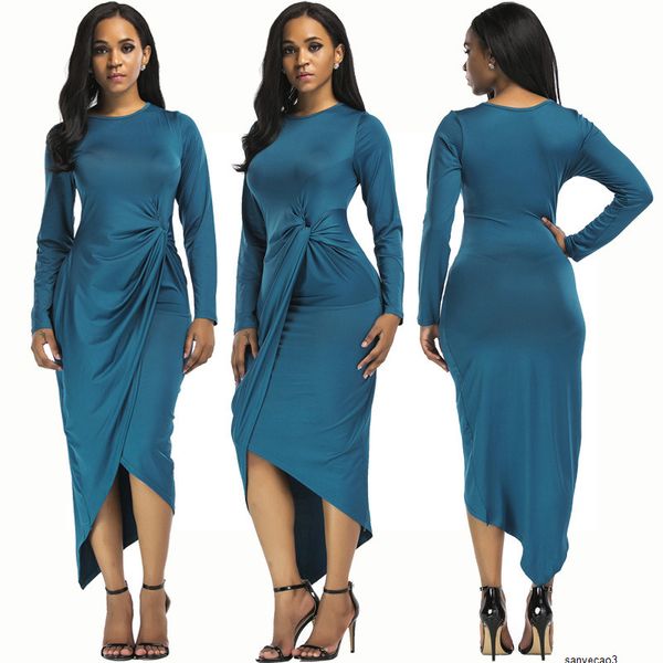 womens designer solid color banquet dress v-neck long sleeve hip split dress mmwmh, Black;gray
womens designer solid color banquet dress v-neck long sleeve hip split dress mmwmh, Black;gray