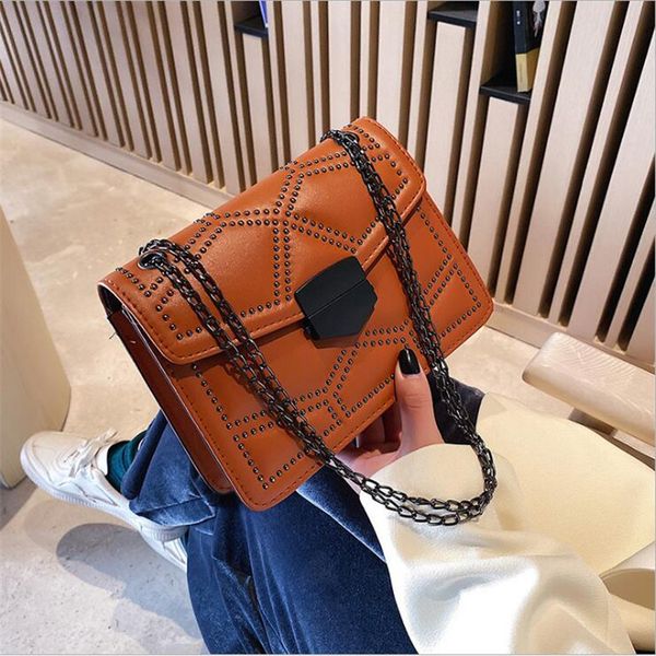 women's bag 2020 new texture black lock bag women's single shoulder diagonal small square rivet chain women
women's bag 2020 new texture black lock bag women's single shoulder diagonal small square rivet chain women