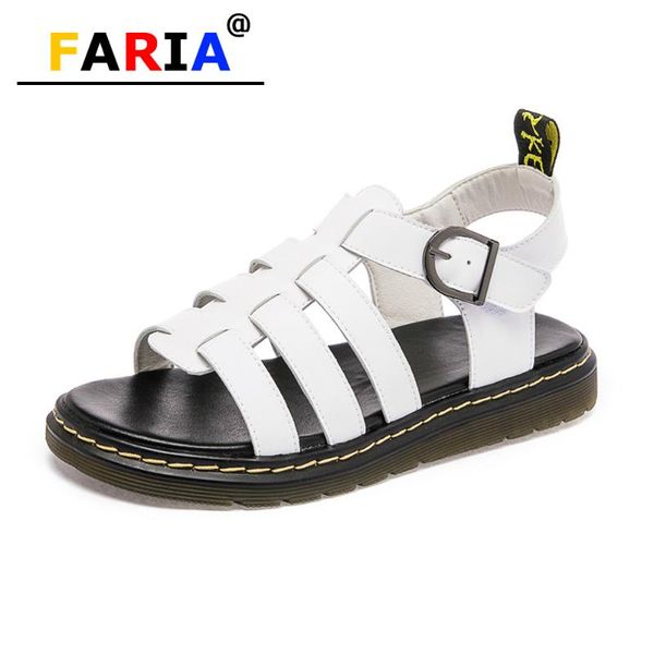 2020 new fashion genuine leather sandals women's summer shoes rome gladiator buckle strap white flat with open toe casual solid, Black
2020 new fashion genuine leather sandals women's summer shoes rome gladiator buckle strap white flat with open toe casual solid, Black