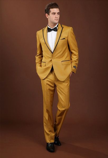 center vent groom tuxedos gold man suit peak lapel wedding groomsman/men's suits bridegroom custom made (jacket+pants+ bow tie, Black;gray
center vent groom tuxedos gold man suit peak lapel wedding groomsman/men's suits bridegroom custom made (jacket+pants+ bow tie, Black;gray