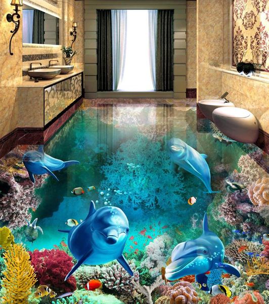 3d p wall paper 3d stereo underwater world dolphins floor tiles murals bathroom living room waterproof pvc wallpaper
3d p wall paper 3d stereo underwater world dolphins floor tiles murals bathroom living room waterproof pvc wallpaper