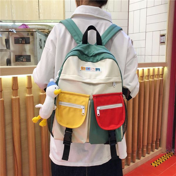 cute backpack women fashion contrast color stitching nylon student bag large-capacity multifunctional leisure travel bag
cute backpack women fashion contrast color stitching nylon student bag large-capacity multifunctional leisure travel bag