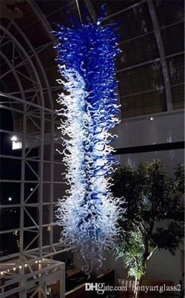 large and luxury blown glass chandelier lobby decorative custom made crystal white and blue long chandelier
large and luxury blown glass chandelier lobby decorative custom made crystal white and blue long chandelier