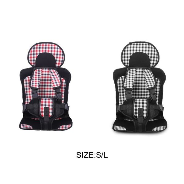 

children car safety seat cushion with portable safe belt mat for 0-3-12 years e65d