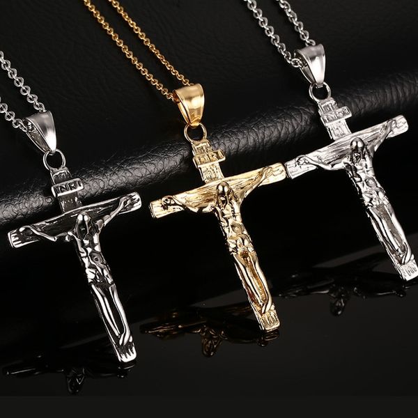 vintage jesus pendant & necklace stainless steel cross chain christian jewelry gift black silver color gold-color
vintage jesus pendant & necklace stainless steel cross chain christian jewelry gift black silver color gold-color