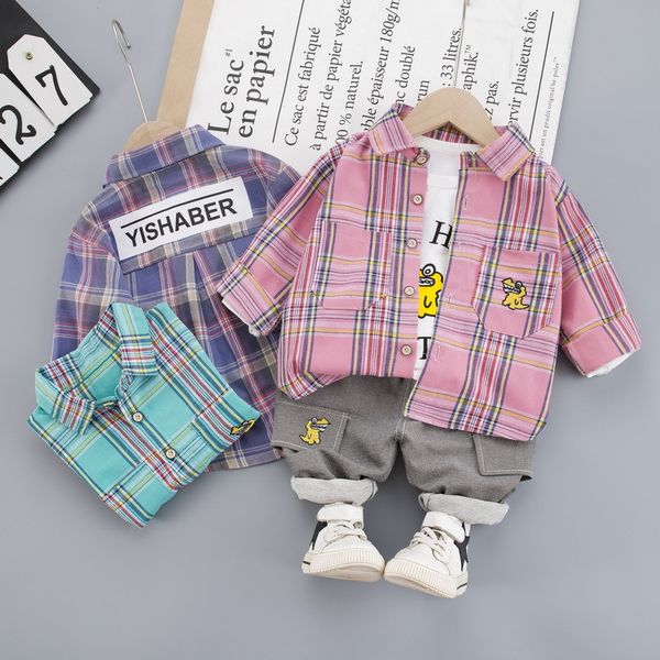 3pcs boy children clothes baby long sleeve plaid shirt set cartoon tshirt pants spring autumn new kids outfits1 2 3 4 years, White
3pcs boy children clothes baby long sleeve plaid shirt set cartoon tshirt pants spring autumn new kids outfits1 2 3 4 years, White