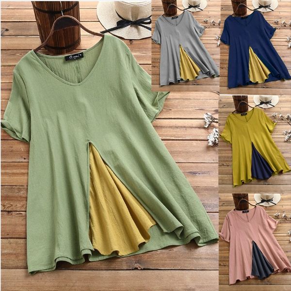 summer 2020 women's stitching round collar contrast color summer 2020 women's stitching round collar contrast color t-shirt t-shir, White
summer 2020 women's stitching round collar contrast color summer 2020 women's stitching round collar contrast color t-shirt t-shir, White