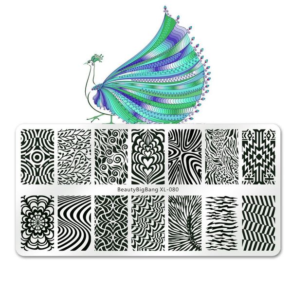 beautybigbang stamping plates nail mold peacock feather flower image geometry 6*12cm nail art template stamping plate xl-080, White
beautybigbang stamping plates nail mold peacock feather flower image geometry 6*12cm nail art template stamping plate xl-080, White