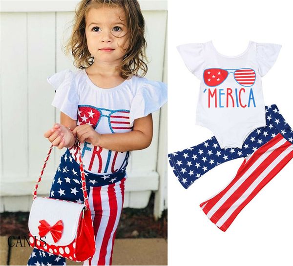 fashion toddler baby girls independence day clothes merica print short sleeve romper us flag pants pretty 2pcs summer outfit, White
fashion toddler baby girls independence day clothes merica print short sleeve romper us flag pants pretty 2pcs summer outfit, White