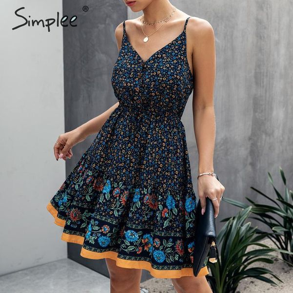 simplee spaghetti strap summer dress women a-line floral print female boho dress high waist v-neck beach wear ladies sundress, Black;gray
simplee spaghetti strap summer dress women a-line floral print female boho dress high waist v-neck beach wear ladies sundress, Black;gray