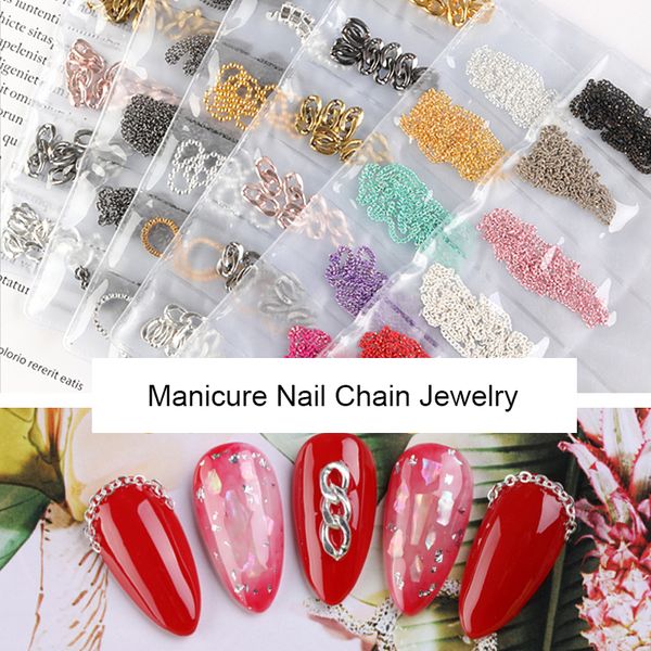 6 types nail art accessory alloy chains 3d nail decorations studs manicure wraps diy design polish metal crystal jewelry, Silver;gold
6 types nail art accessory alloy chains 3d nail decorations studs manicure wraps diy design polish metal crystal jewelry, Silver;gold