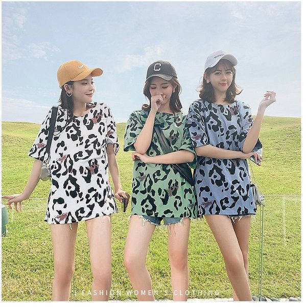 leopard short-sleeved t-shirt female long section summer new linen cotton student personality loose shirt short sleeve wholesale, White
leopard short-sleeved t-shirt female long section summer new linen cotton student personality loose shirt short sleeve wholesale, White