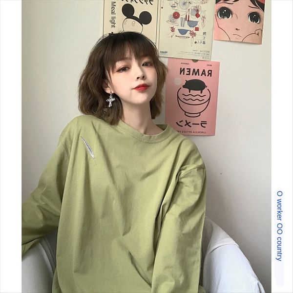 2020 early season foreign style all-match harajuku student loose t-shirt women's long t-shirt sleeve ins fashion, White
2020 early season foreign style all-match harajuku student loose t-shirt women's long t-shirt sleeve ins fashion, White