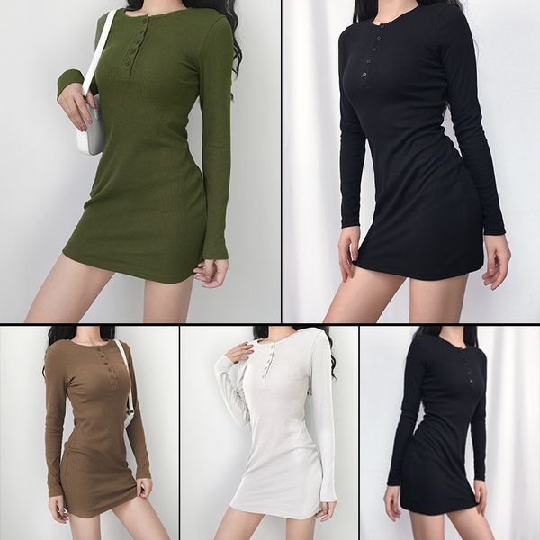 designer womens dress new brand womens one piece with buttons fashion autumn long-sleeve tight dress style size s-xl wholesales, White;black
designer womens dress new brand womens one piece with buttons fashion autumn long-sleeve tight dress style size s-xl wholesales, White;black