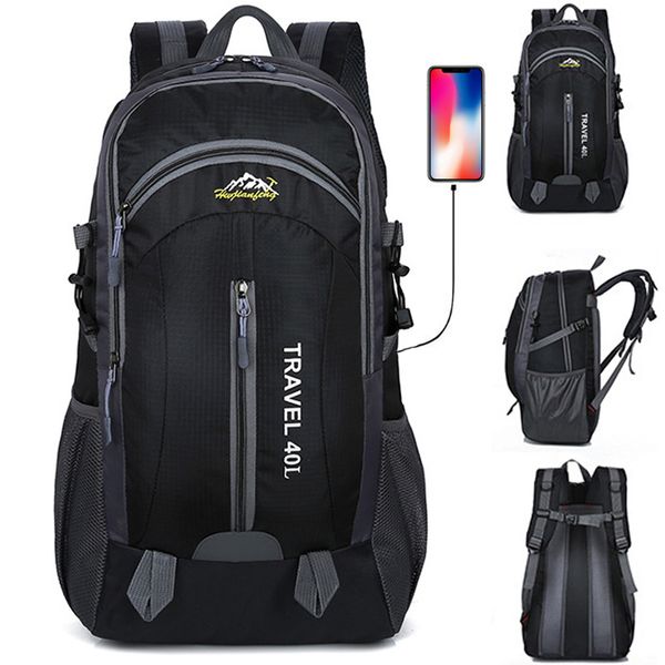 new men backpack usb charging 40l large capacity out door for male bag waterproof casual backpacks black travel backpacks t200326
new men backpack usb charging 40l large capacity out door for male bag waterproof casual backpacks black travel backpacks t200326