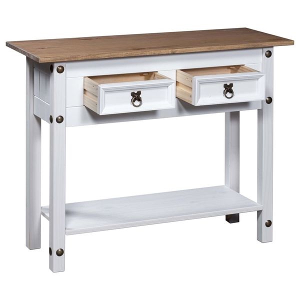 console table mexican pine corona range white 90x34.5x73 cm dining room furniture 
console table mexican pine corona range white 90x34.5x73 cm dining room furniture