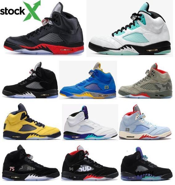 new 5 satin bred 5s michigan island green fresh prince purple white grape men basketball shoe paris camo camouflage sneakers with box, Black
new 5 satin bred 5s michigan island green fresh prince purple white grape men basketball shoe paris camo camouflage sneakers with box, Black
