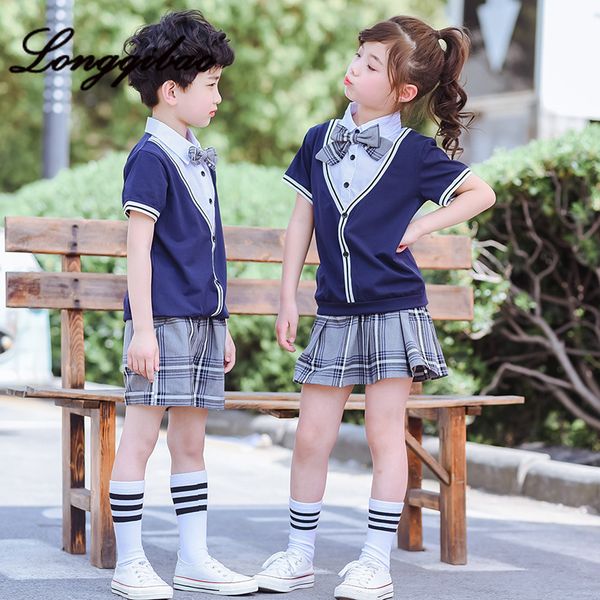new kindergarten school pupils school uniforms children's day costumes chorus poetry reading performance children's suits summer, White
new kindergarten school pupils school uniforms children's day costumes chorus poetry reading performance children's suits summer, White