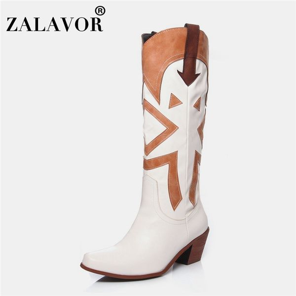 zalavor boots for women winter warm patchwork slip on shoes women mid-calf botas thick heel daily footwear size 34-46, Black
zalavor boots for women winter warm patchwork slip on shoes women mid-calf botas thick heel daily footwear size 34-46, Black