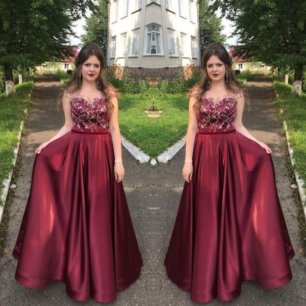 scoop neck cap sleeve burgundy prom party gowns appliques lace floor length a line satin evening gowns formal dress, Black
scoop neck cap sleeve burgundy prom party gowns appliques lace floor length a line satin evening gowns formal dress, Black