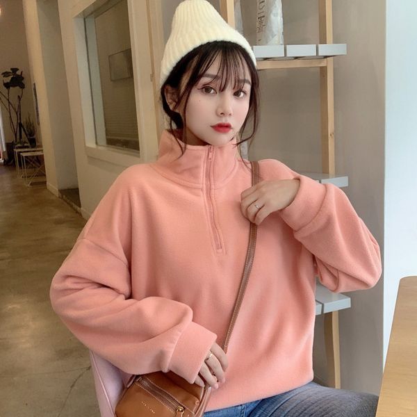 hoodies women fleece sweatshirt plus velvet causal zipper solid fluffy hoodies warm long sleeve plush winter female pullover top, Black
hoodies women fleece sweatshirt plus velvet causal zipper solid fluffy hoodies warm long sleeve plush winter female pullover top, Black
