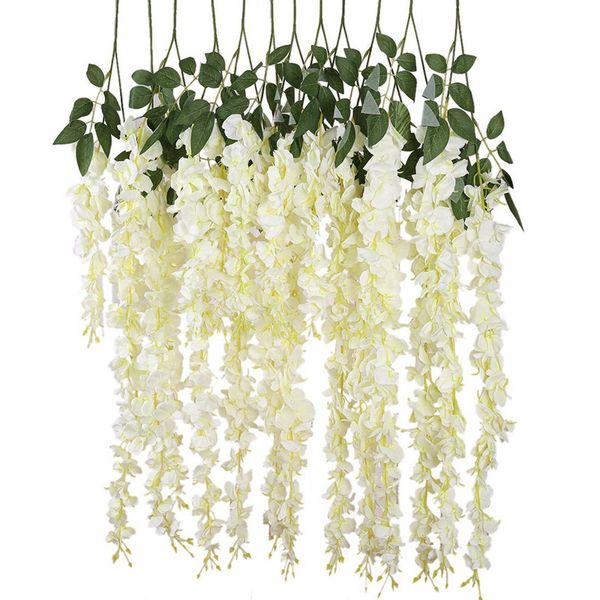 new-artificial silk wisteria vine ratta silk hanging flower wedding decor,6 pieces
new-artificial silk wisteria vine ratta silk hanging flower wedding decor,6 pieces