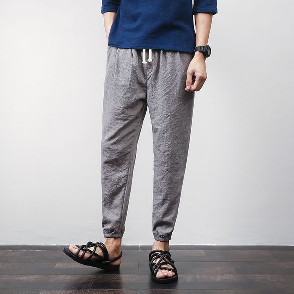 2019 chinese style cotton linen harem pants mens jogger pants male casual summer solid trousers sweatpants pantalon homme, Black
2019 chinese style cotton linen harem pants mens jogger pants male casual summer solid trousers sweatpants pantalon homme, Black