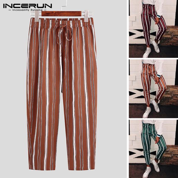 incerun straight pants men striped elastic waist fitness joggers fashion hip-hop streetwear trousers men chic casual pantalon, Black
incerun straight pants men striped elastic waist fitness joggers fashion hip-hop streetwear trousers men chic casual pantalon, Black