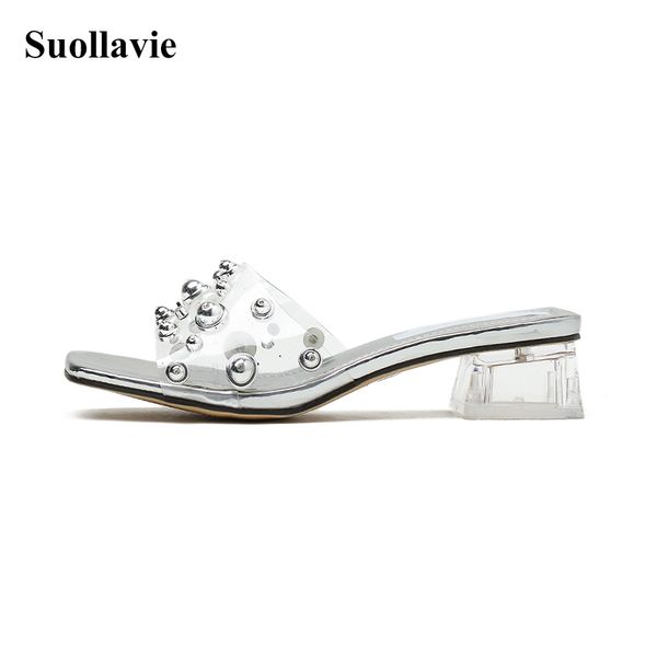 suollavie 2020 new rivet crystal slippers women pvc transparent female shoes comfortable slides shoes silver bling women sandals, Black
suollavie 2020 new rivet crystal slippers women pvc transparent female shoes comfortable slides shoes silver bling women sandals, Black