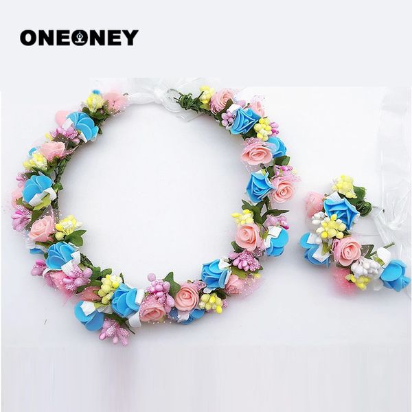 artificial flower women girl wedding wreath crown garland handwrist sets handmade party festival foam floral hair accessories
artificial flower women girl wedding wreath crown garland handwrist sets handmade party festival foam floral hair accessories